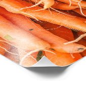 明るいオレンジと緑のニンジンの束 フォトプリント            (角)