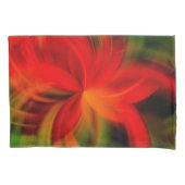 明るいオレンジと緑の抽象芸術 枕カバー (正面)