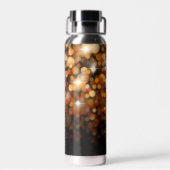 明るいオレンジと金ゴールドボケの星 ウォーターボトル (背面)