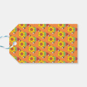 明るいオレンジと黄色のひまわり ギフトタグ (裏面横)