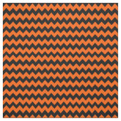 明るいオレンジと黒の山形模様 ファブリック (見本)