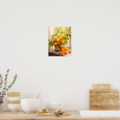 明るいオレンジの木のポット ポスター (キッチン)