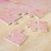 明るいオレンジの水彩キノコ ジグソーパズル (側面)