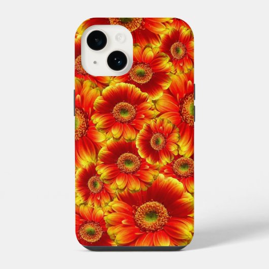明るいオレンジの花 iPhoneケース (裏面)