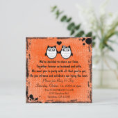 明るいオレンジウグランジクロウパンク結婚式招待状 招待状 (スタンド正面)