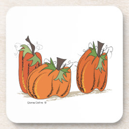 明るいオレンジカボチャのコースター コースター