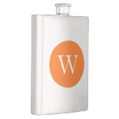 明るいオレンジサークルモノグラム フラスク (右)
