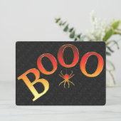 明るいオレンジブーイングのハローウィンパーティの招待状 招待状 (スタンド正面)