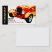 明るいオレンジ炎はヴィンテージの自動車を元通りにしました 名刺 (正面/裏面)