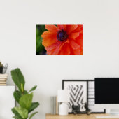 明るいオレンジ色のケシ ポスター (ホームオフィス)