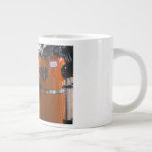 明るいオレンジ色のコンガドラム写真 ジャンボコーヒーマグカップ (右)