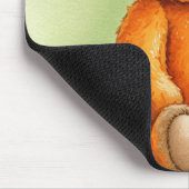 明るいオレンジ色のテディバイナターシャ マウスパッド (コーナー)