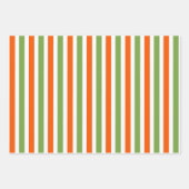 明るいオレンジ色のデイジーラッピング紙セット ラッピングペーパーシート (正面3)