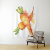 明るいオレンジ色のニンジン タペストリー (インサイチュ)