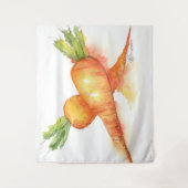 明るいオレンジ色のニンジン タペストリー (正面)