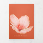 明るいオレンジ色のベローナの夕日結婚が完了 三つ折りカード (カバー)