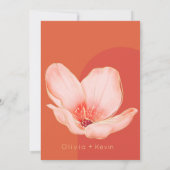 明るいオレンジ色のベローナの夕焼け結婚写真 招待状 (裏面)