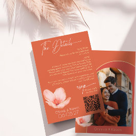 明るいオレンジ色のベローナサンセットアーチ写真詳細 エンクロージャーカード