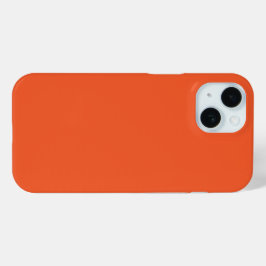 明るいオレンジ色のミニマリスト無地の背景 iPhone 15ケース