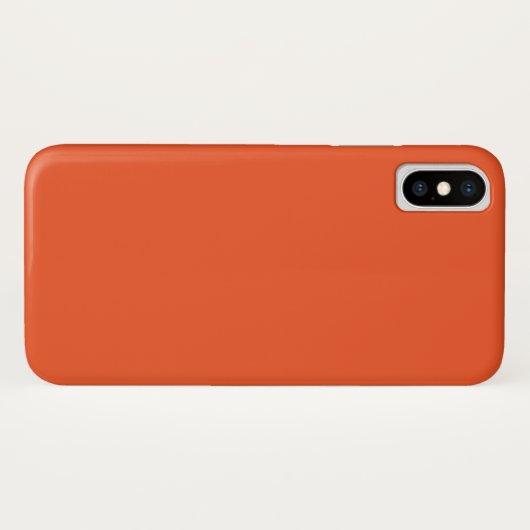 明るいオレンジ色のミニマリスト無地の背景 Case-Mate iPhoneケース (裏面(横))