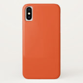 明るいオレンジ色のミニマリスト無地の背景 Case-Mate iPhoneケース (裏面)