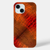 明るいオレンジ色のレザーにドラゴンをフェイク入れる Case-Mate iPhoneケース (裏面)