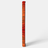 明るいオレンジ色のレザーにドラゴンをフェイク入れる SAMSUNG GALAXYケース (左側面)