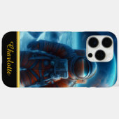 明るいオレンジ色の宇宙 Case-Mate iPhoneケース (裏面 (横))