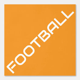 明るいオレンジ色の対角ホワイトサッカー文字 壁紙
