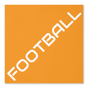 明るいオレンジ色の対角ホワイトサッカー文字 壁紙