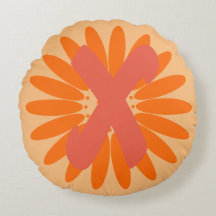 明るいオレンジ色の巨大な花モノグラム