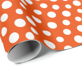 明るいオレンジ色の折り返し紙 ラッピングペーパー (ロールコーナー)