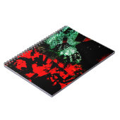 明るいオレンジ色の抽象芸術スパイラルフォトノートブック、Sweet ノートブック (左側)