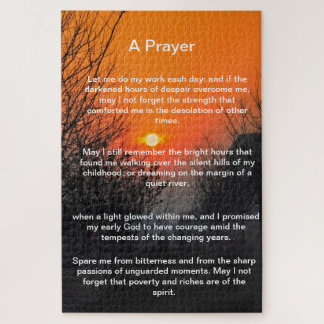 明るいオレンジ色の日没に入る暗い歩道 ジグソーパズル