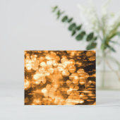 明るいオレンジ色の明るいかわいらしフローラ作成 ポストカード (スタンド正面)