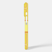 明るいオレンジ色の白い縦長長方形 Case-Mate iPhoneケース (裏面 / 左)