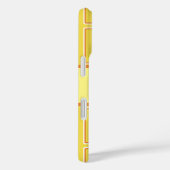 明るいオレンジ色の白い縦長長方形 Case-Mate iPhoneケース (裏面 / 右)