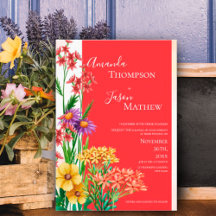 明るいオレンジ色の紫の黄色の野結婚花