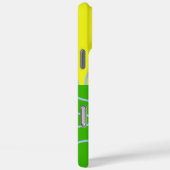 明るいオレンジ色の黄色い緑の幾何学的ループ Case-Mate iPhoneケース (裏面 / 右)