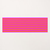 明るいオレンジ色ホットピンクストライプ色名前をカスタムする ヨガマット (裏面(横))