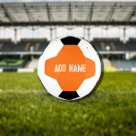 明るいオレンジ – 名前のサッカーボールを追加 サッカーボール<br><div class="desc">明るいオレンジ色の部分を持つサッカーボール。トレンディーの色とおもしろいを愛する人のために。自分の名カスタマイズ前/チーム名/コーチ名/クラブロゴなどで今すぐ行く簡単デザインbyアルマ・ワド。</div>