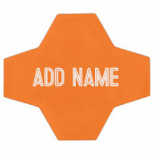 明るいオレンジ – 名前のサッカーボールを追加 サッカーボール (フラット)