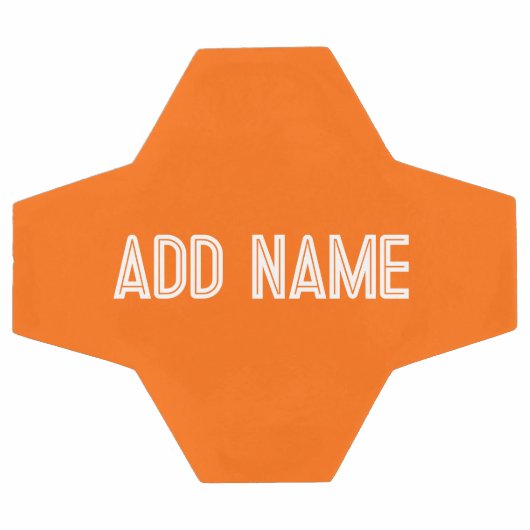 明るいオレンジ – 名前のサッカーボールを追加 サッカーボール (フラット)