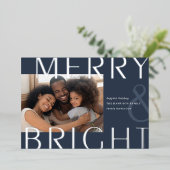 明るいオーバーレイ |フォトモダンシルバー 箔シーズンカード (立ち正面)