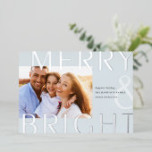 明るいオーバーレイ |写真モダン 箔シーズンカード (立ち正面)