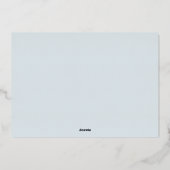 明るいオーバーレイ |写真モダン 箔シーズンカード (裏面)