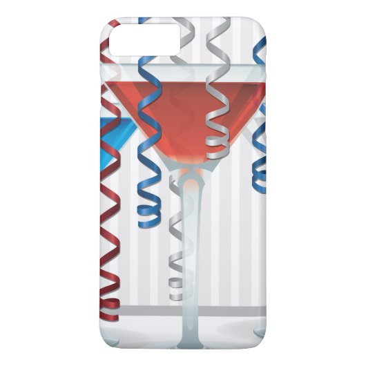 明るいカクテルとリボン Case-Mate iPhoneケース (裏面)
