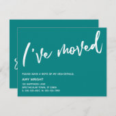 明るいカジュアルティール（緑がかった色）を移動した手書き ノートカード (正面/裏面)