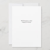 明るいカップケーキハッピーバースデーグリーティングカード サンキューカード (裏面)