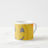 明るいカボチャの衣装デザインハロウィンオレンジ エスプレッソカップ (正面右)